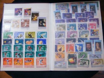 4 Carl Wright the old fellow goes running philately stamps Sharjah trucial states