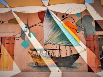 ajman heritage district street art dhow boat shipbuilding