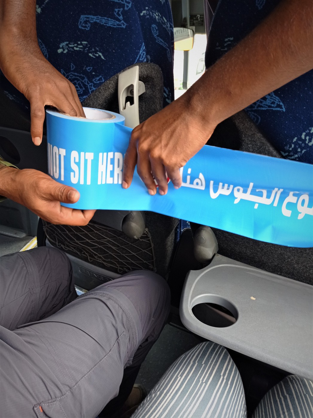 2 sharjah bus station do not sit here covid social distancing measures