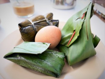 2 onsen egg pornrang hot spring Ranong Thailand