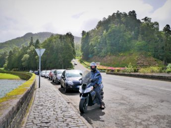 Jonas scooter rental Sete Cidades São Miguel island Azores