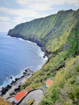 cliffs farol arnel lighthouse easternmost point São Miguel island Azores Portugal road trip scooter motorbike rental