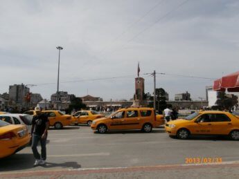 19 taxis in istanbul in 2013 at taksim square