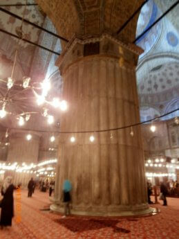 40 thick columns blue mosque interior 2013 visit non-muslim