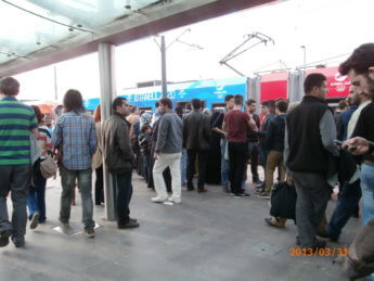 43 t1 tram line istanbul city trip busy