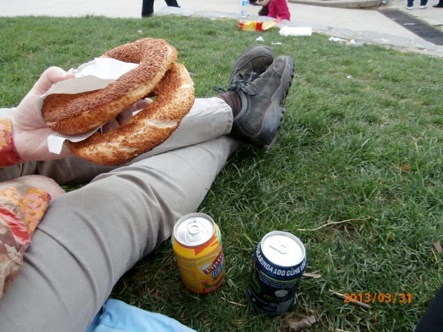 47 simit picnic in gülhane park with mom istanbul city trip 2013