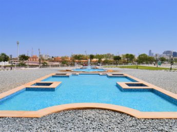 22 Islamic garden design pond water fountain pool Fujairah mosque