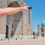 How to Climb the Minaret of the Ulugh Beg Madrasah Registan Samarkand Uzbekistan