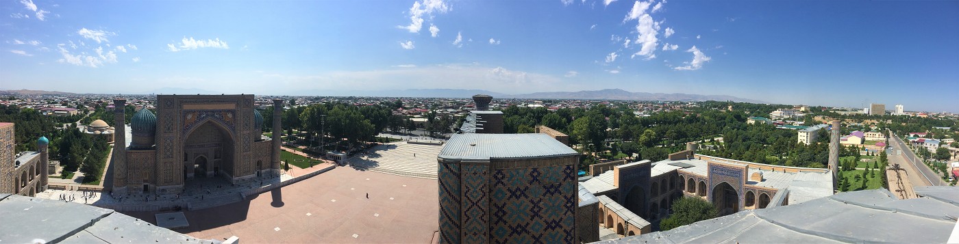 iphone panorama registan top of minaret