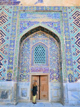 6 vaulted gates with mosaics in Samarkand Uzbekistan instagram
