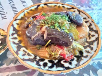 sote vegetarian in uzbekistan steamed vegetable dish vegan samarkand teahouse