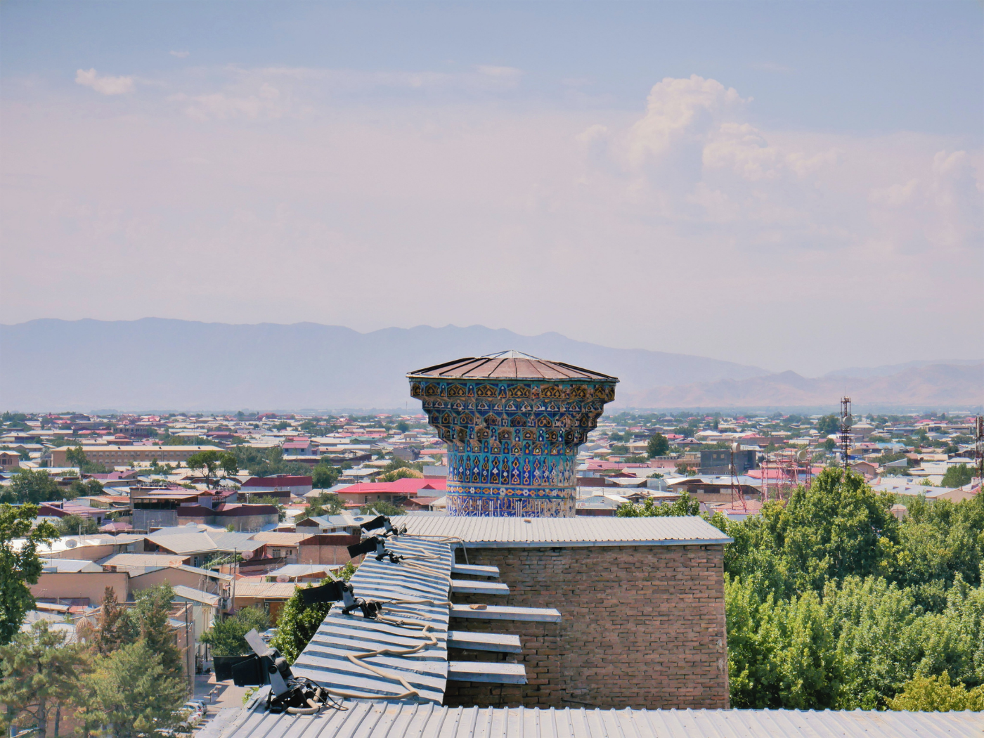 ulugh beg madrasah minaret climb vista staircase registan