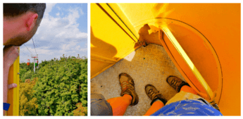 kharkiv cable car tiny cabin two person aerial lift gondola