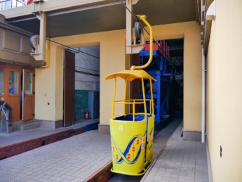 12 Einstein themed gondola lift Odesa maintenance hub bull wheel cable car