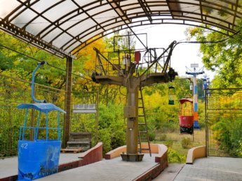 2 Odesa cableway lower station cabins decor pop culture art