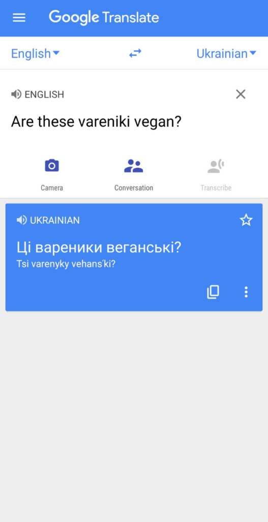 Google Translate Ukrainian 1