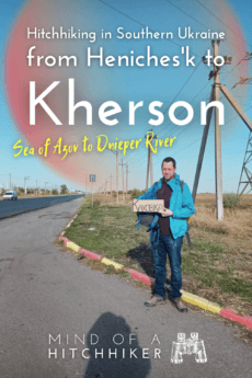 Hitchhiking Heniches'k to Kherson southern Ukraine 1