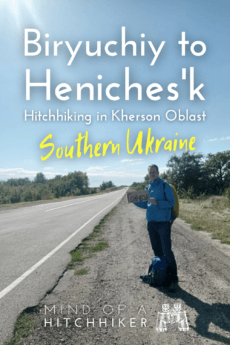 hitchhiking from biryuchiy island kyrylivka to henichesk heniches'k southern ukraine kherson 3