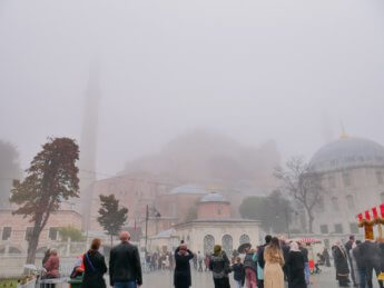 1 ayasofya mosque foggy day autumn winter 2021