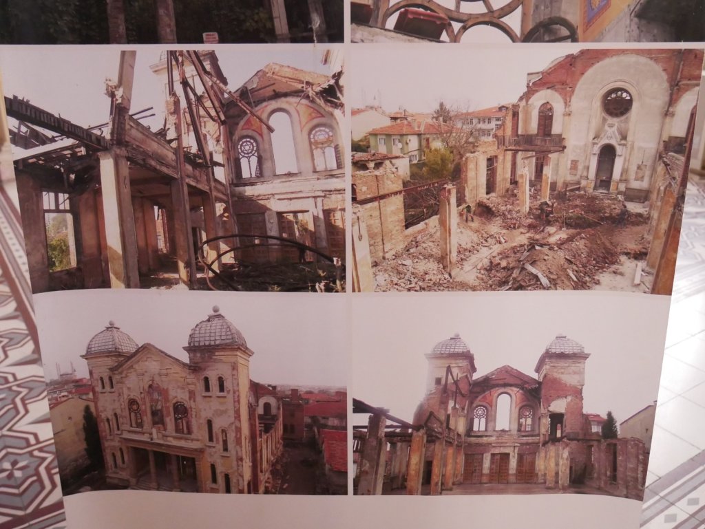 renovation works on Edirne Büyük Sinagogu abandoned synagogue Turkey