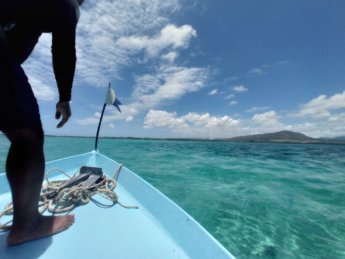 dropping anchor Mahébourg Bay Mauritius Snorkeling Grand Port Bay