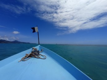 boat in Grand Port Bay Mahébourg Bay Mauritius snorkeling trip