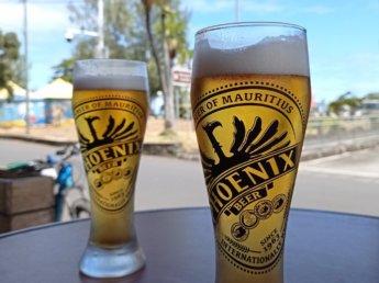 Phoenix lager beer in Mauritius