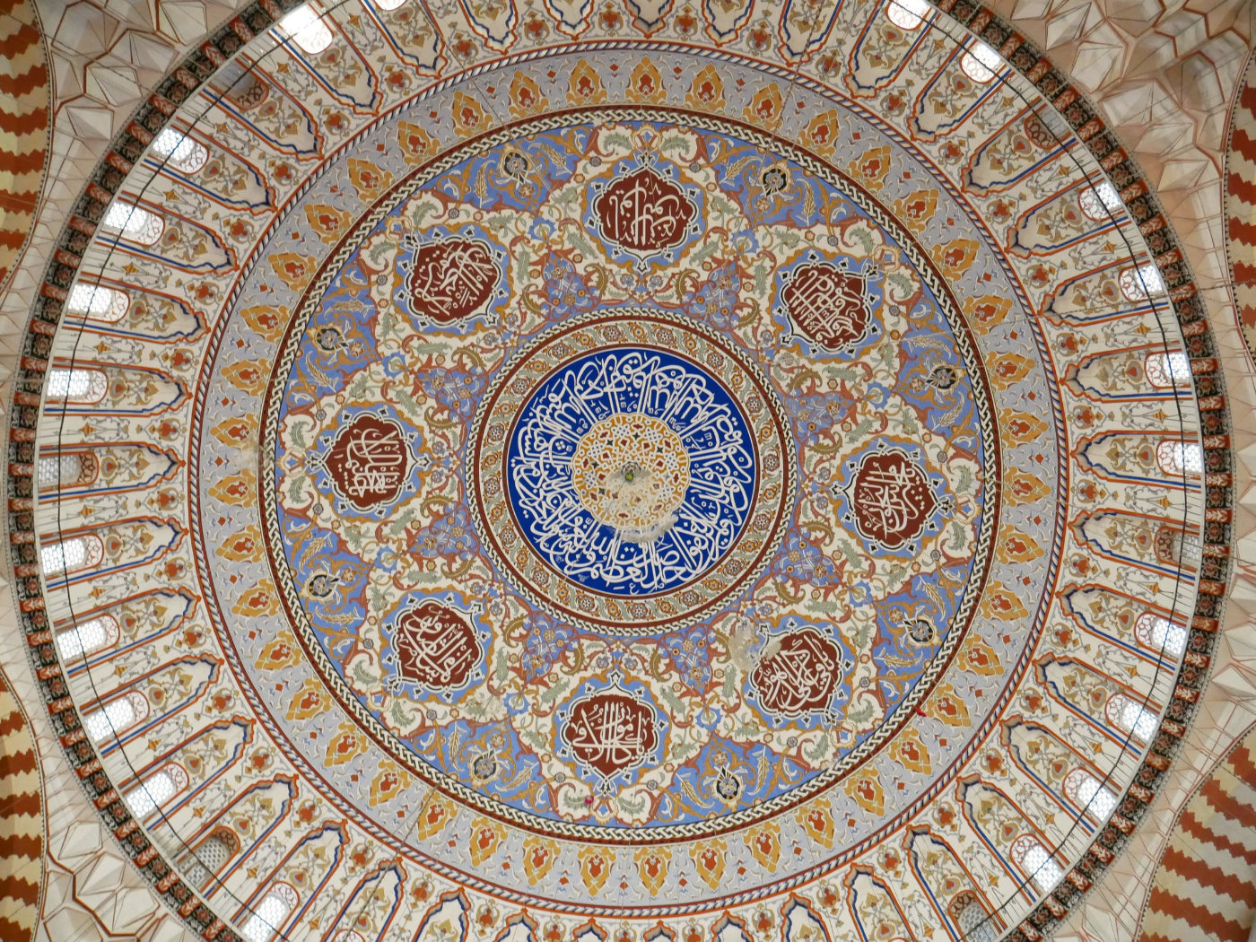 interior Selimiye Mosque Edirne ceiling dome