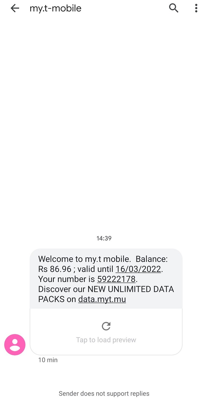 1 my.t SIM card in Mauritius activation