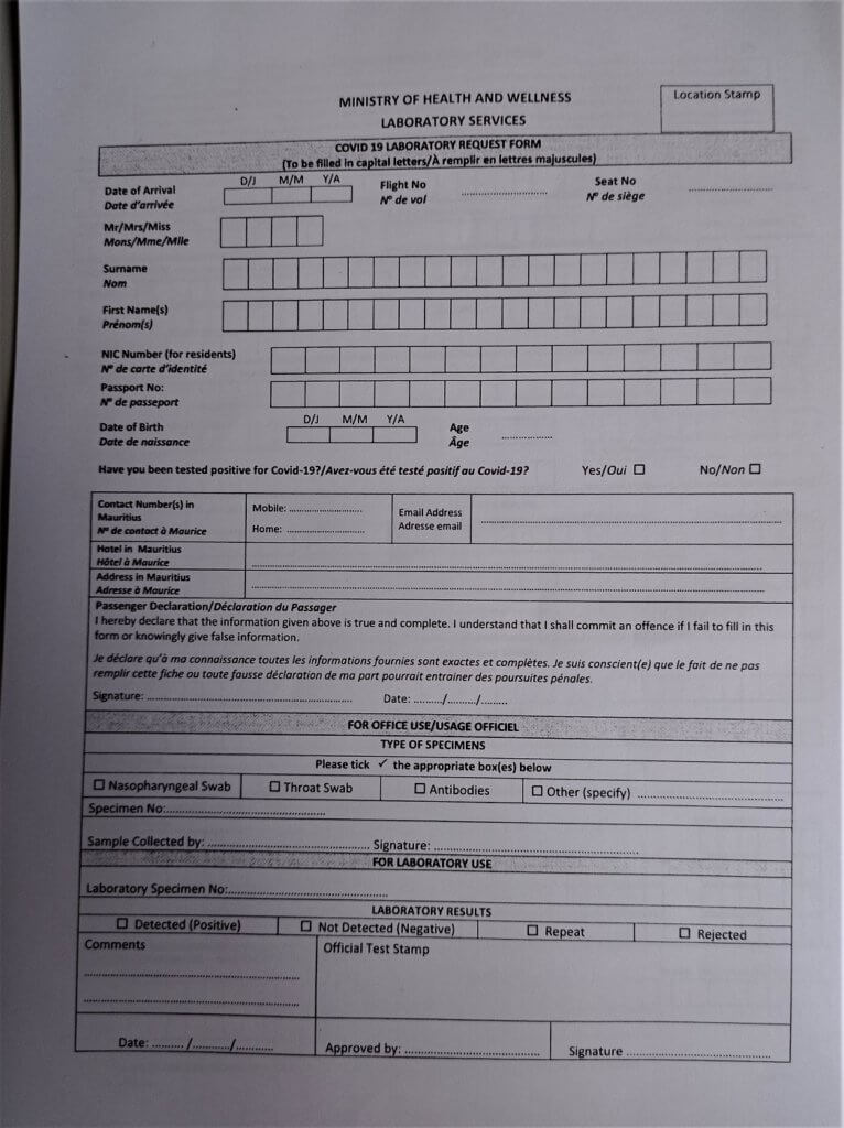 30 Mauritius ministry of health laboratory services 2021 travel