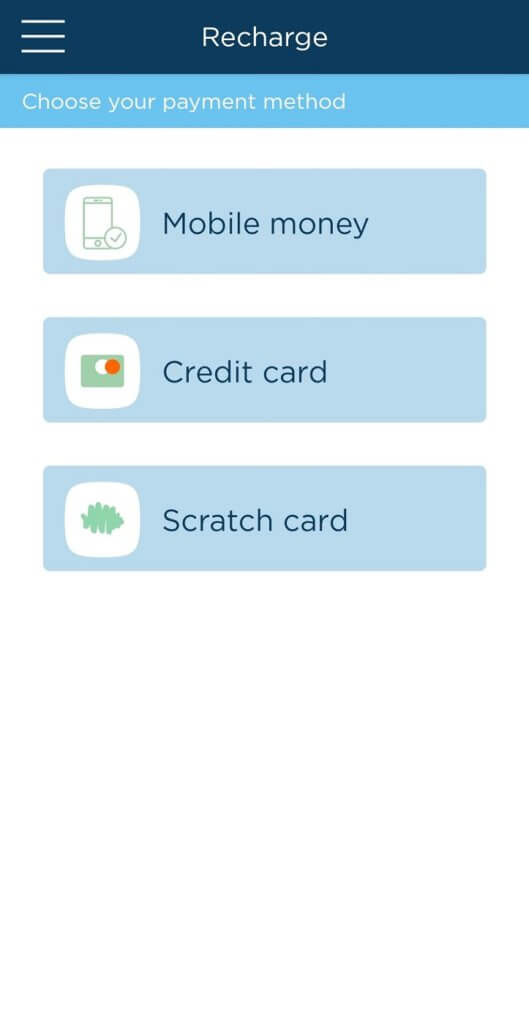A6 my.t topup recharge app payment methods
