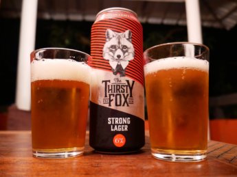 STRONG LAGER the thirsty fox Mauritius finally something in a can