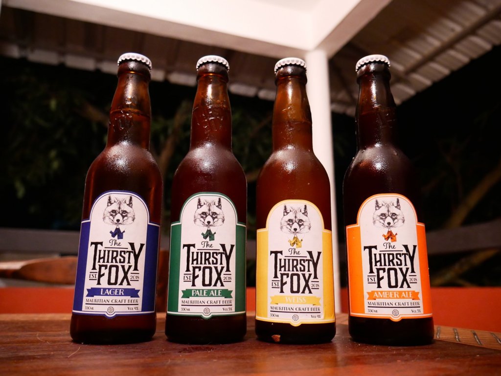 The Thirsty Fox craft beer in Mauritius selection color