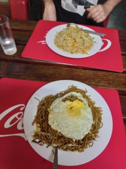 WITH EGG fried noodles fried rice mine frite riz frite mauritius