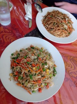 WITHOUT EGG fried noodles fried rice vegetarian in mauritius