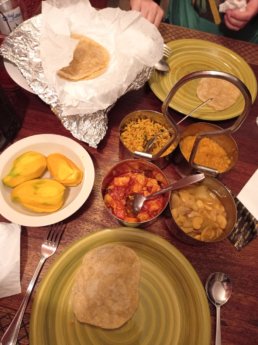 airbnb meal thali farata mauritius vegetarian food