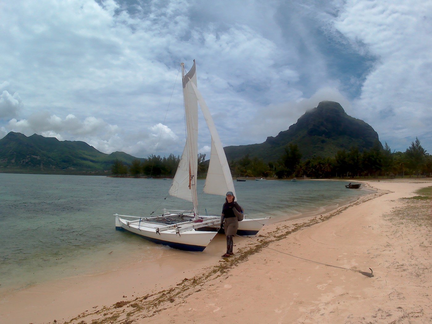 Sail Mauritius Dinghy Sailing a Tiny Catamaran in La Gaulette • Mind of a Hitchhiker