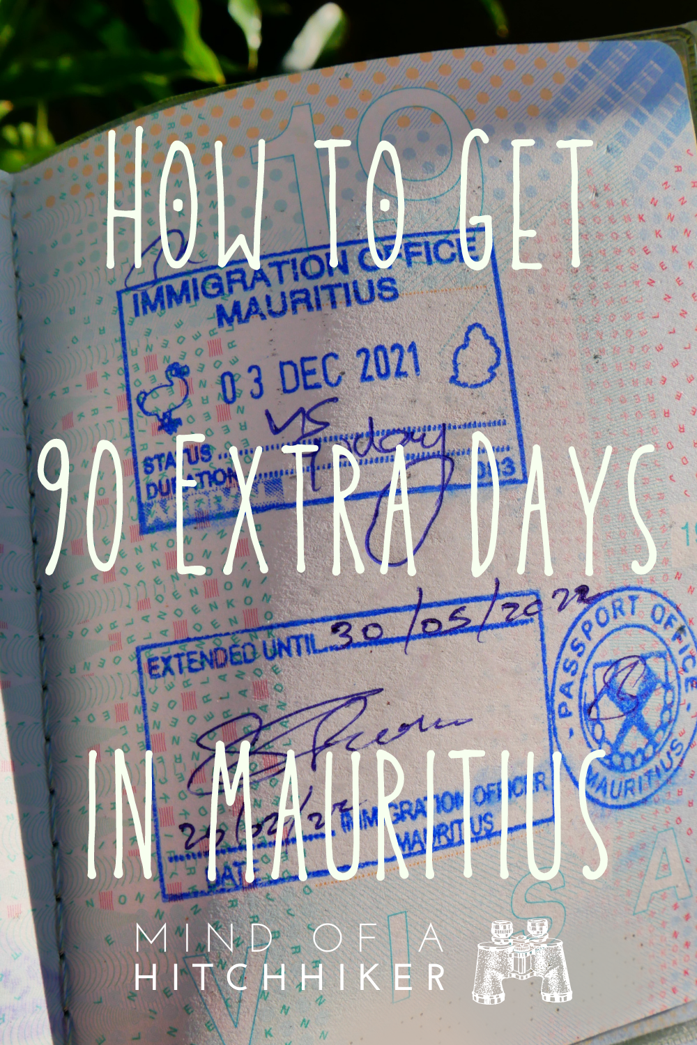 Tourist Visa Extension Mauritius pins