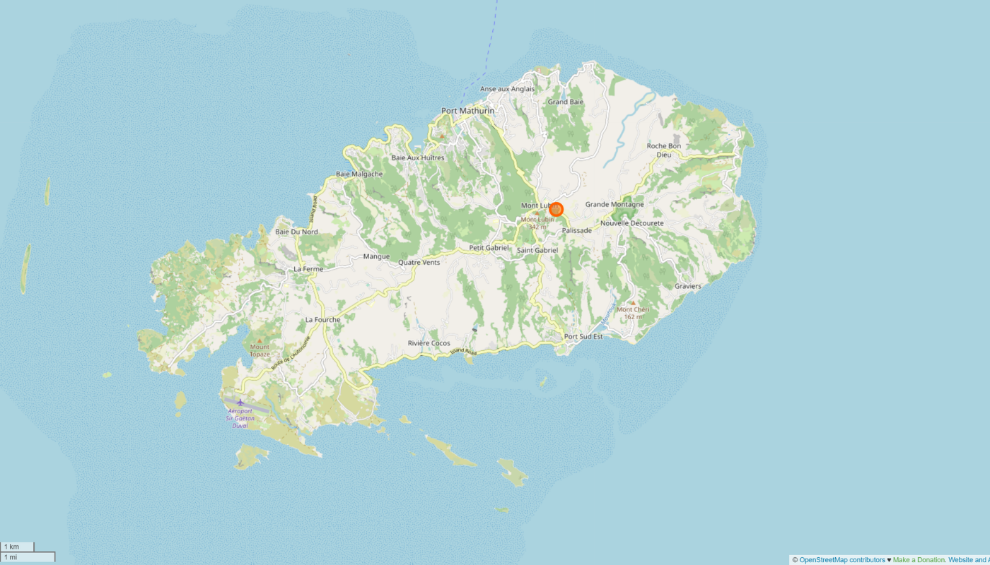 Rodrigues Mauritius map view highest point mountain on the island