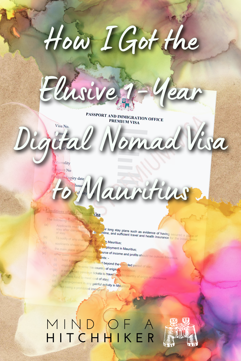 digital nomad visa mauritius how to