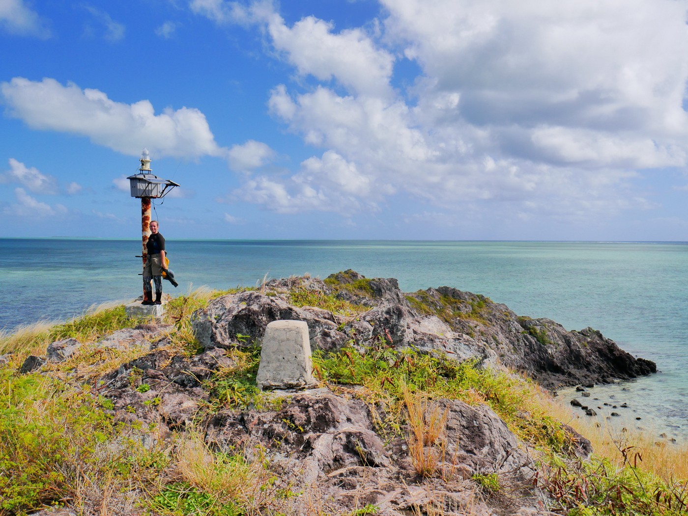 Île aux Fous Rodrigues Mauritius Iris beacon lighthouse