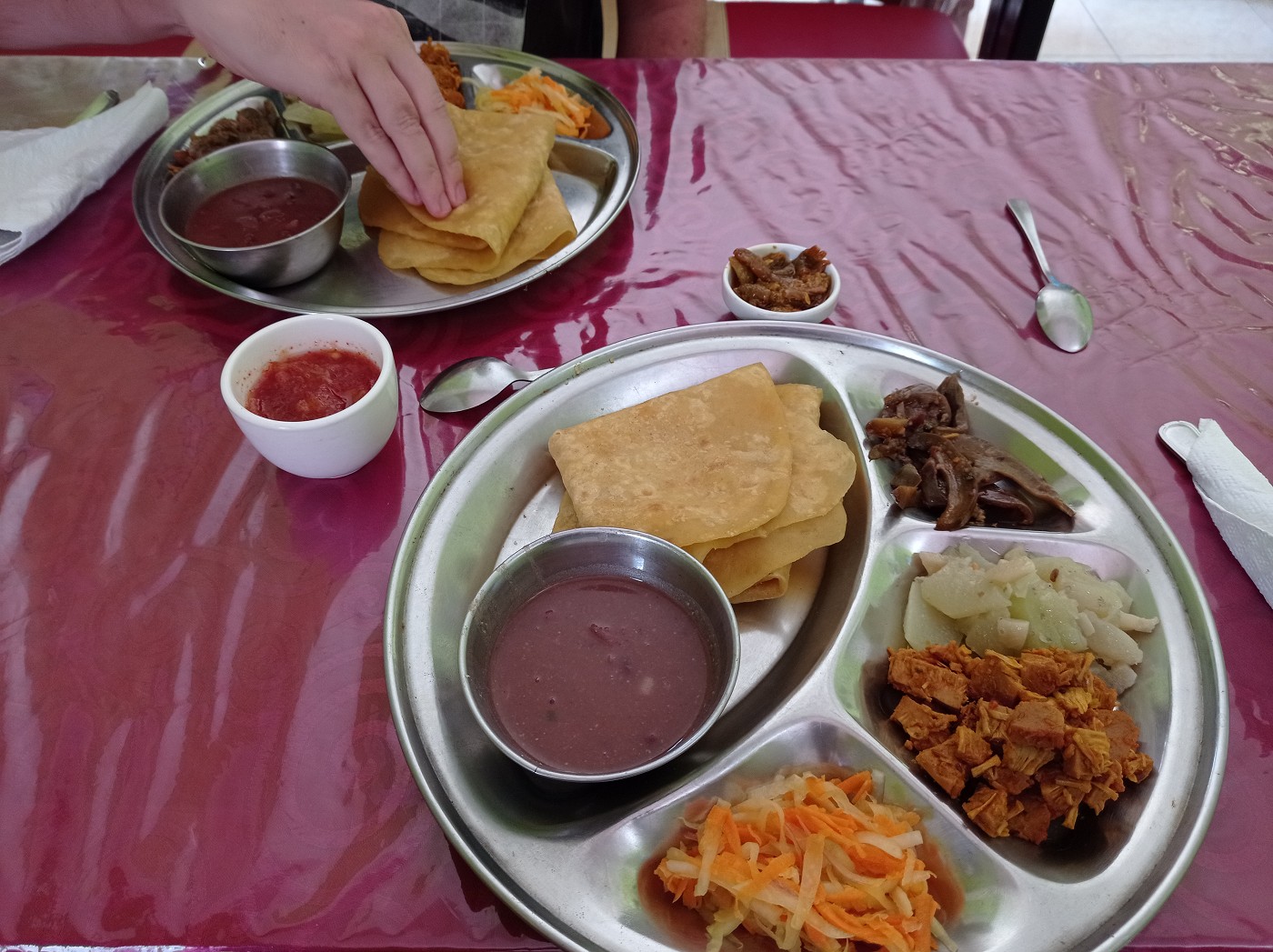 Manzé Lakaz restaurants in Port Mathurin vegetarian thali