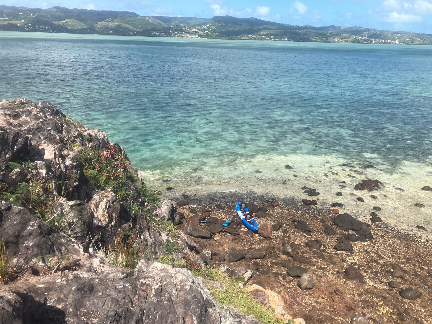 Jonas Île aux Fous kayak Rodrigues beach