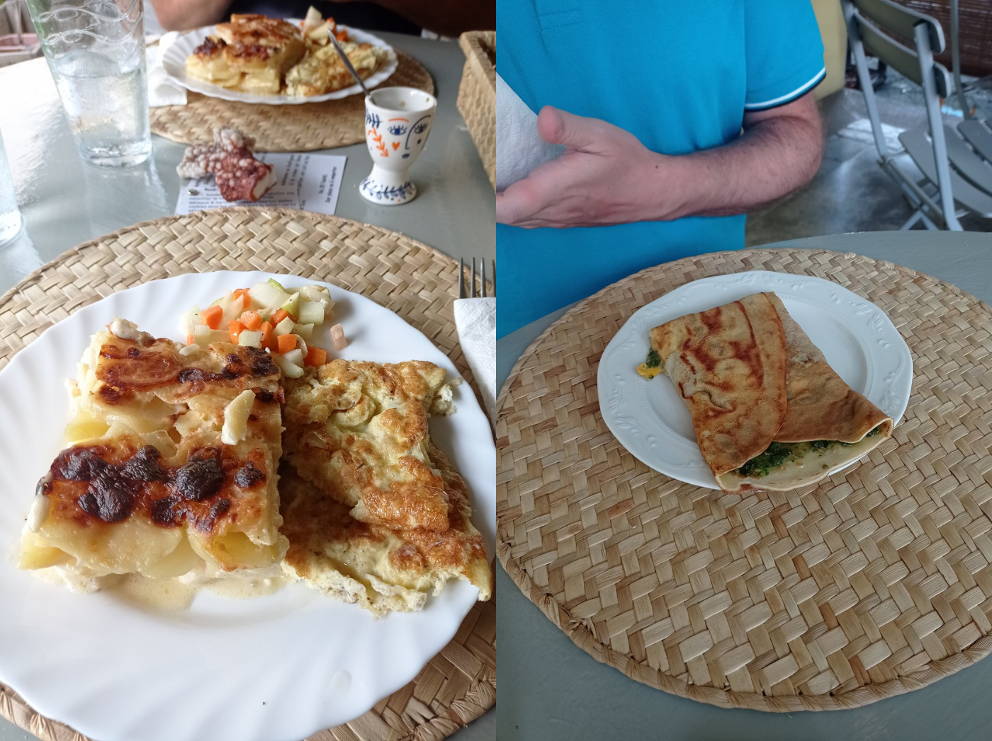 Rodrigues friendly gratin and savory crepe