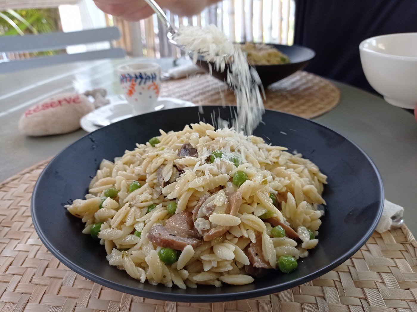 Rodrigues friendly creamy mushroom pasta vegetarian with parmezan cheese