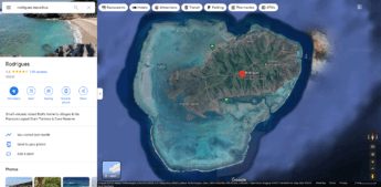 Google Maps satellite Rodrigues