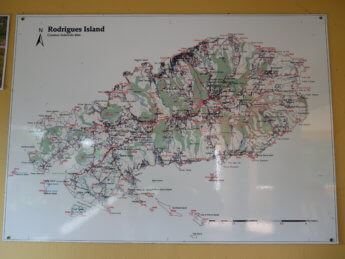 Chez Jeanette maps of Rodrigues trig points countour lines Mauritius botanic garden