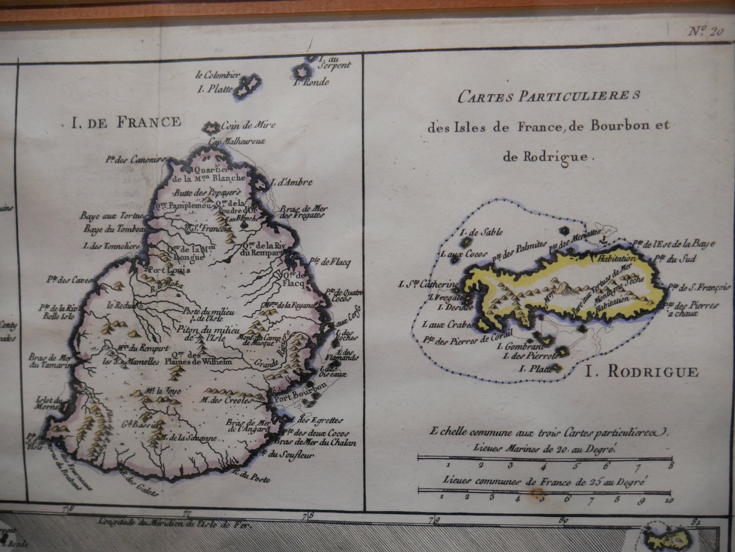 François Leguat Giant Tortoise and Cave Reserve maps of Rodrigues and Mauritius