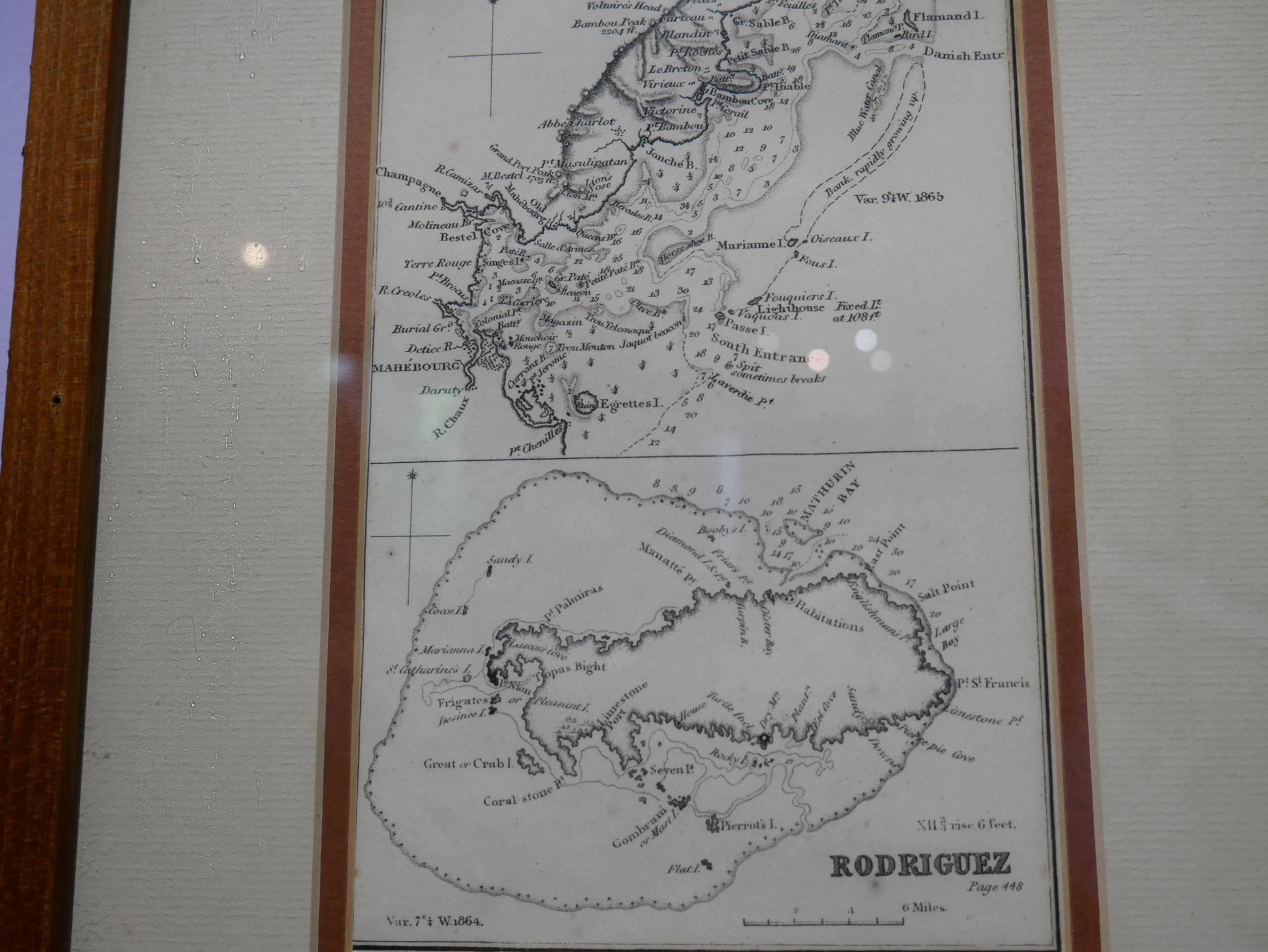François Leguat Giant Tortoise and Cave Reserve maps of Rodrigues