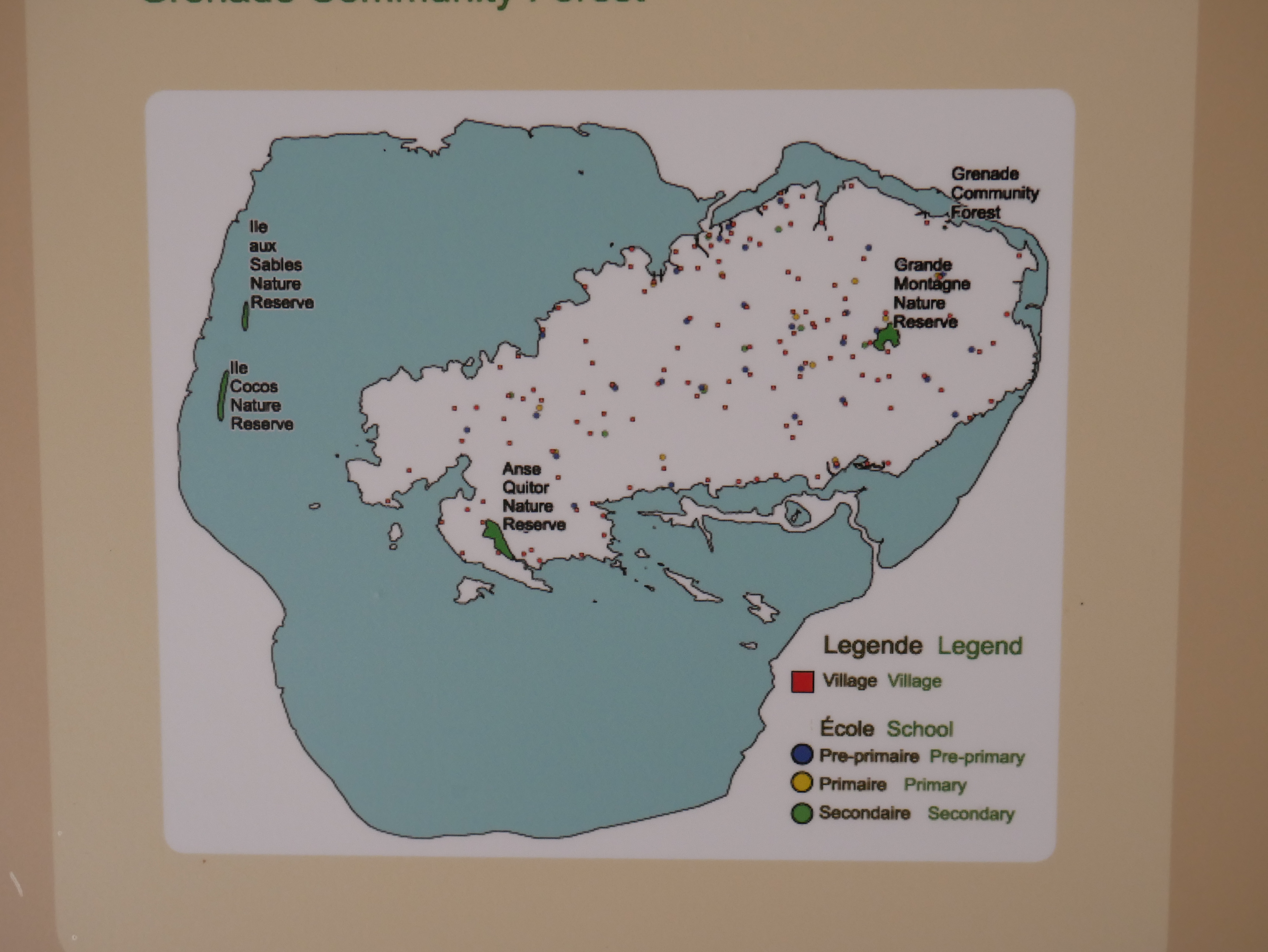 Grande Montagne nature reserve Rodrigues island map of nature reserves and protected areas